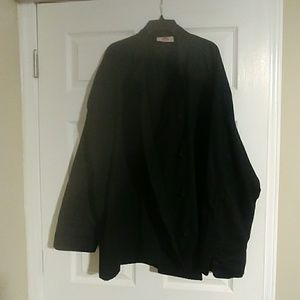 Plain black chef coat